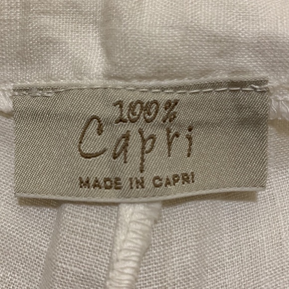 100% Capri wide legged linen pants - Picture 6 of 8
